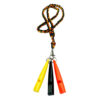 Braided whistle lanyard