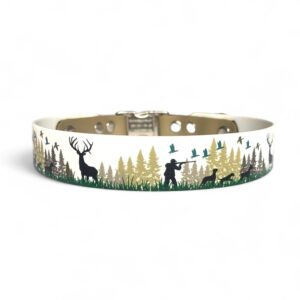 Biothane dog collar - hunting scene